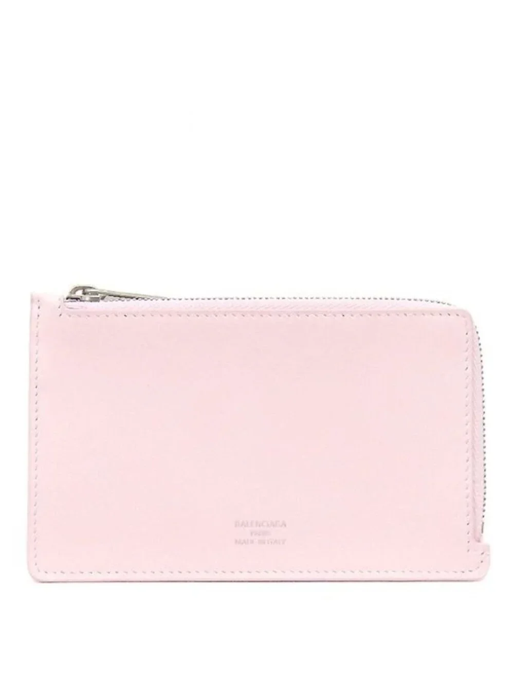 Balenciaga Coin Case Envelope Long Calf Petal Pink Army Green Matte Silver